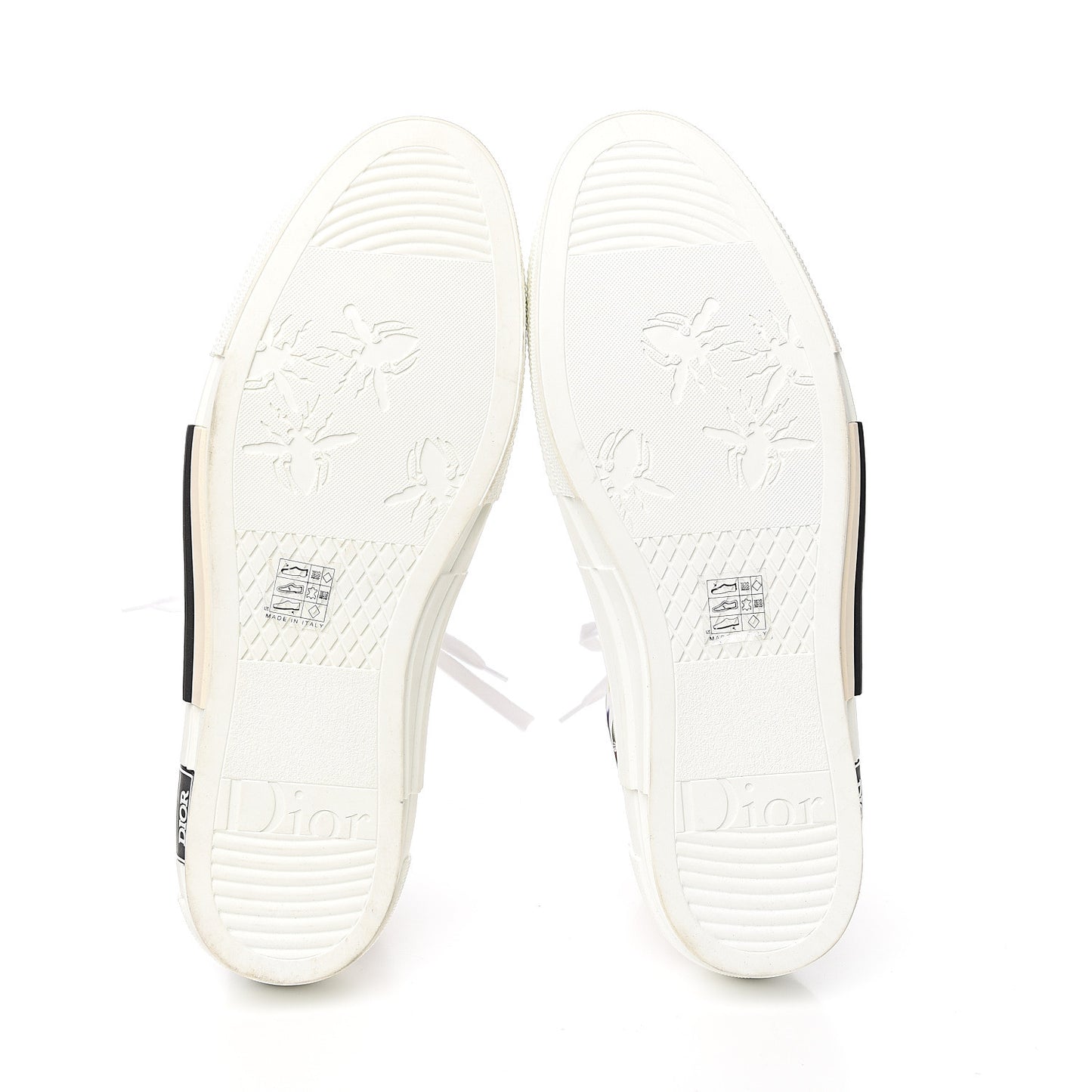 Technical Canvas Flowers Mens B23 High Top Sneakers 47 White