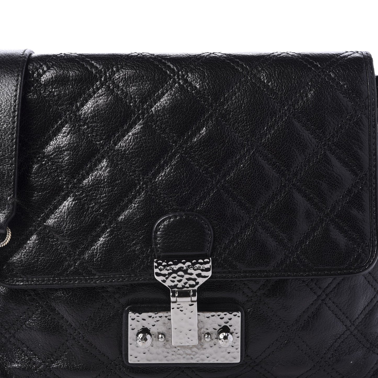 Lacquered Lambskin Baroque The Large Single Flap Black