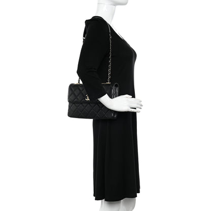 Chanel Lambskin Quilted Medium Trendy CC Flap Black 2 of 10