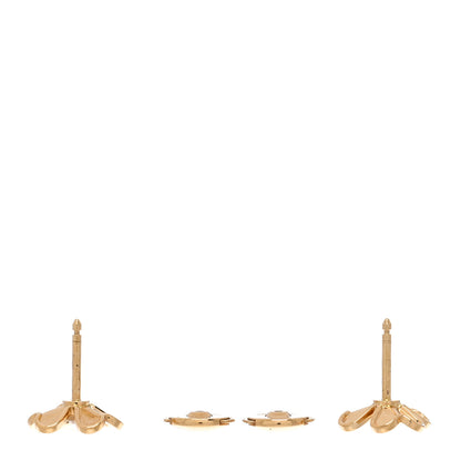 Van Cleef & Arpels 18K Yellow Gold Diamond Mini Frivole Earrings 3 of 5