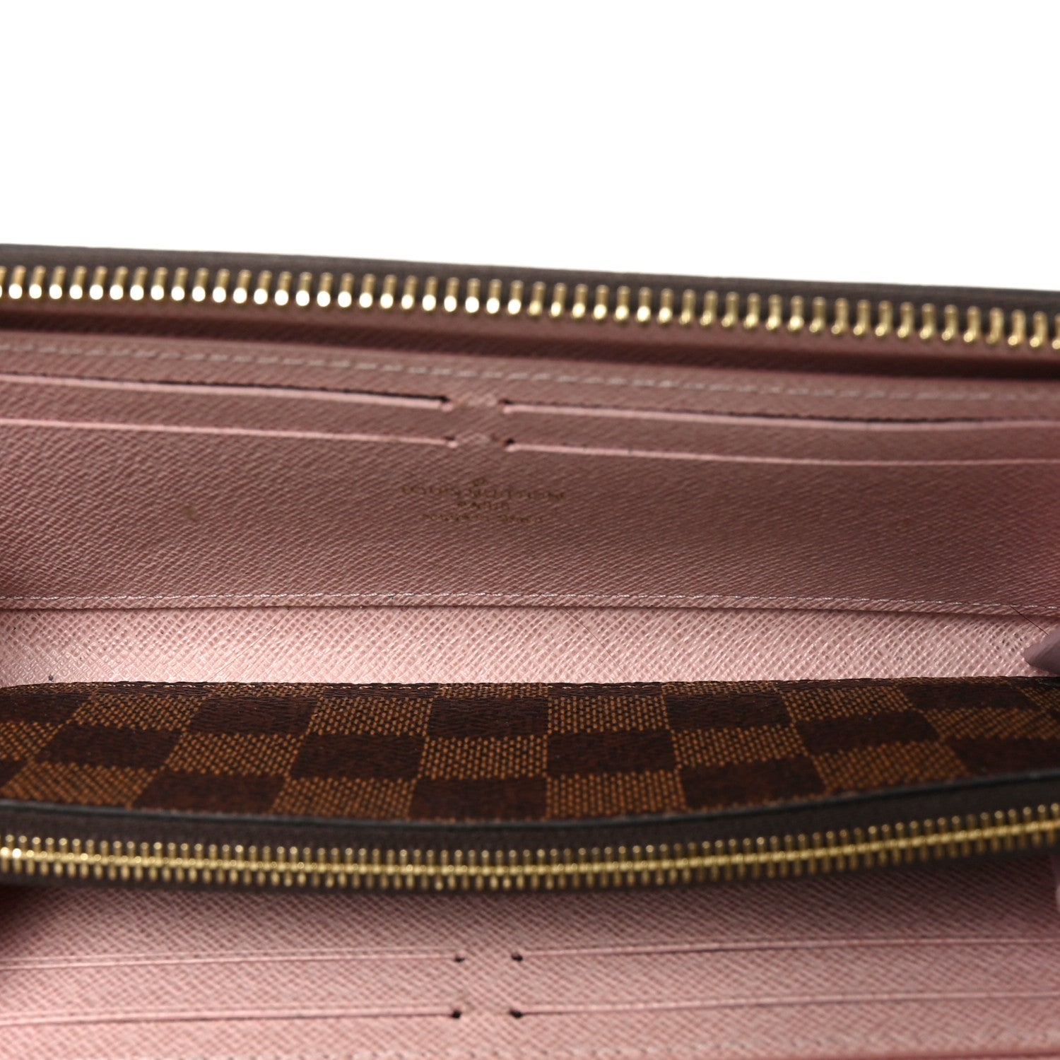 Louis Vuitton Damier Ebene Clemence Wallet Rose Ballerine 5 of 7