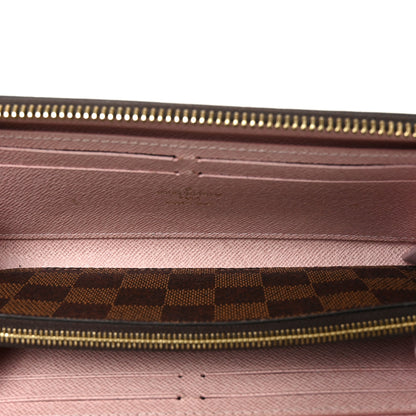 Louis Vuitton Damier Ebene Clemence Wallet Rose Ballerine 5 of 7