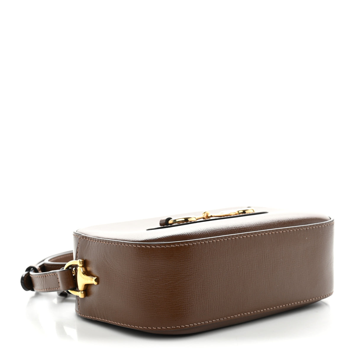 Azalea Calfskin Mini Horsebit 1955 Camera Shoulder Bag Brown