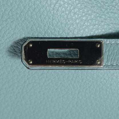Hermes Taurillon Clemence Birkin 35 Ciel 15 of 20