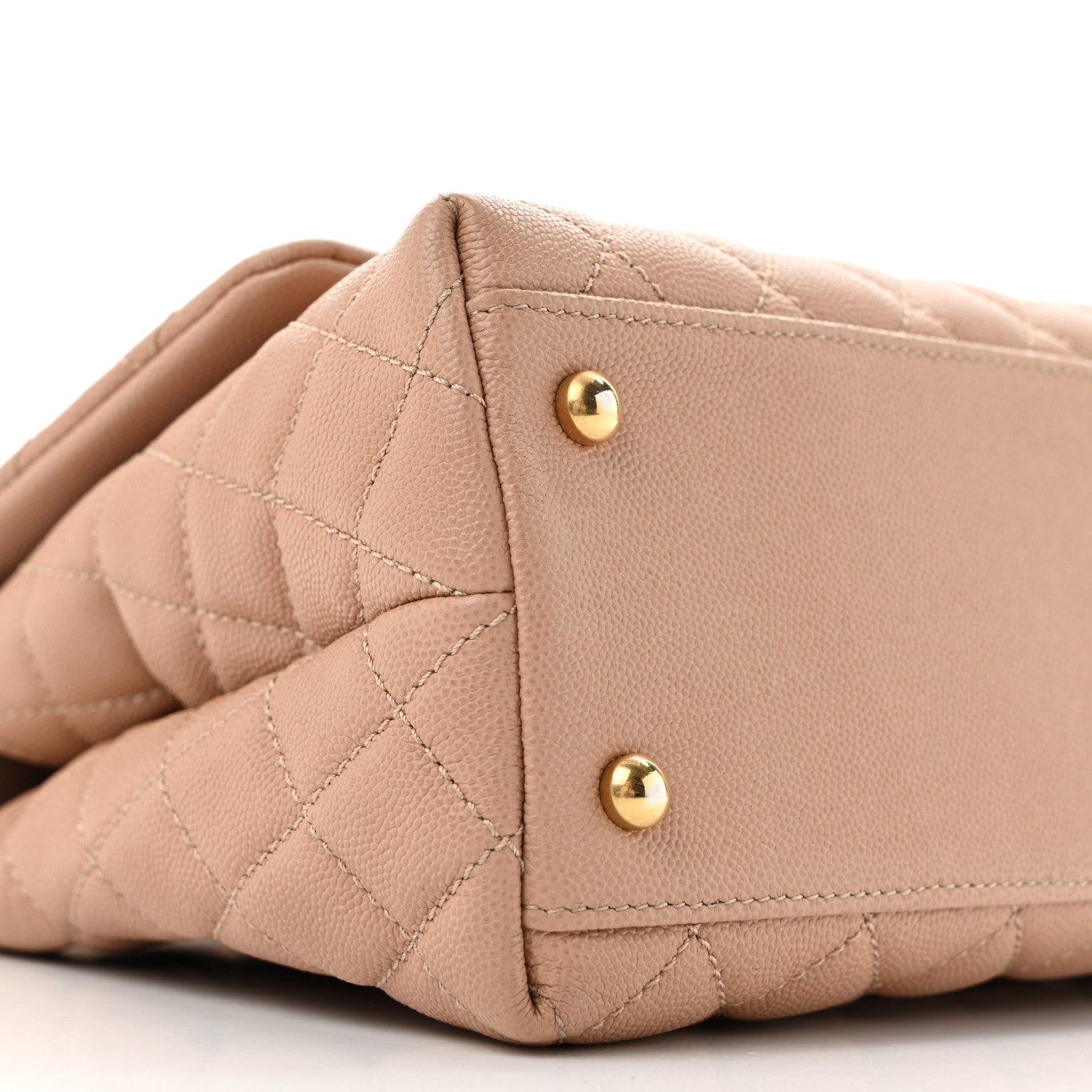 Chanel Caviar Lizard Quilted Small Coco Handle Flap Beige 9 of 13