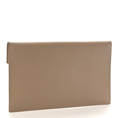 Saint Laurent Grain De Poudre Uptown Pouch Dark Beige 3 of 9