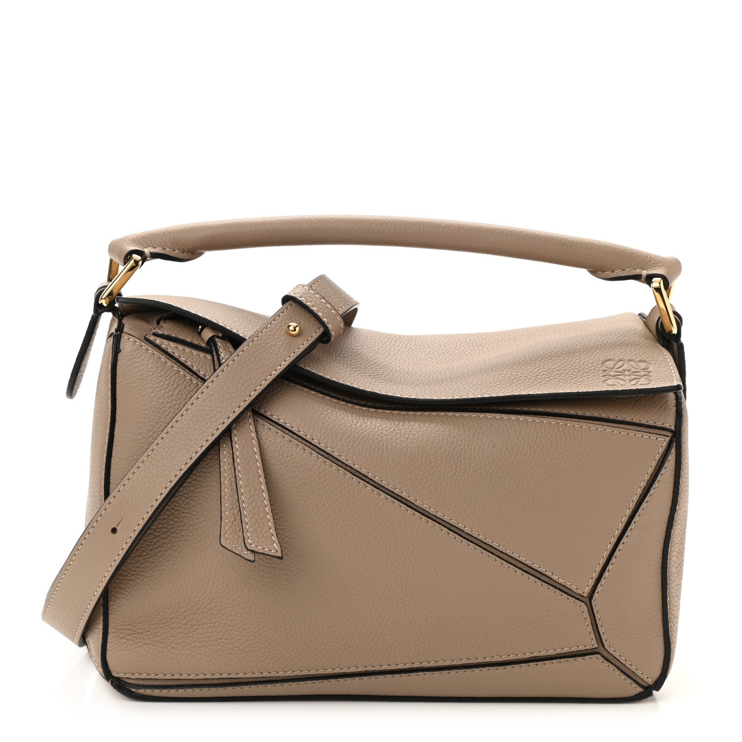 Loewe Grained Calfskin Small Puzzle Bag Sand 1 of 7