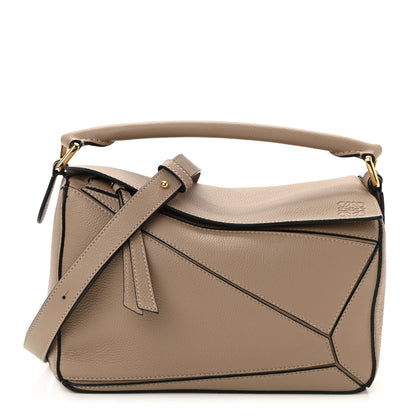 Loewe Grained Calfskin Small Puzzle Bag Sand 1 of 7