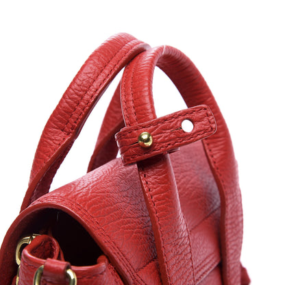 3.1 Phillip Lim 3.1 Textured Calfskin Mini Pashli Satchel Red 10 of 11