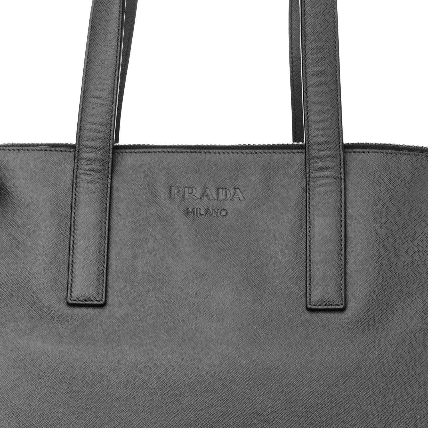 Prada Saffiano Travel Shopping Tote Mercurio 13 of 16