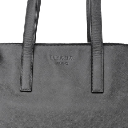 Prada Saffiano Travel Shopping Tote Mercurio 13 of 16