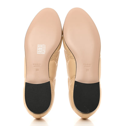 Gucci Nappa GG Matelasse Jolie Ballet Flats 38 Naturale 5 of 9