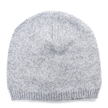 Chanel Cashmere Blend CC Beanie Hat Grey 3 of 5