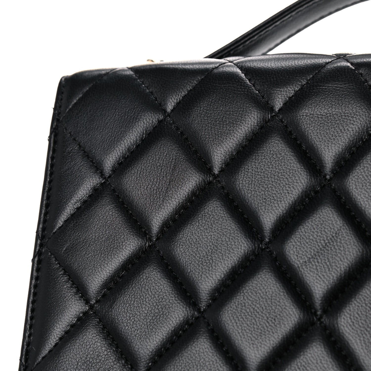 Chanel Lambskin Quilted Mini Golden Plate Flap Black 12 of 14
