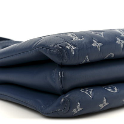Louis Vuitton Lambskin Embossed Monogram Coussin PM Denim Blue 10 of 12