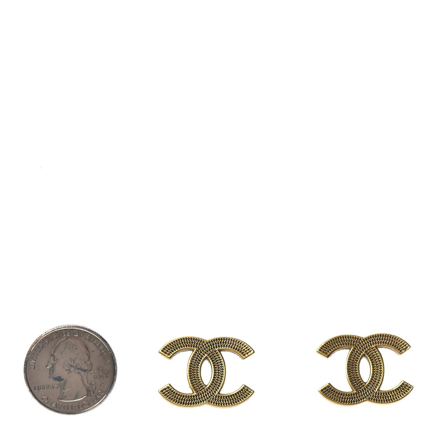 Chanel Metal CC Chain Earrings Gold 2 of 4
