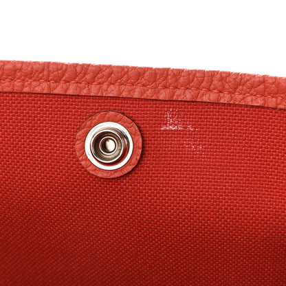 Hermes Toile Militaire Vache Country Garden Party Pockets 36 MM Rouge Tomate Capucine 11 of 15