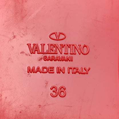 Valentino Garavani PVC Jelly Printed Rockstud Caged Flat Thong Sandals 36 Red 6 of 10