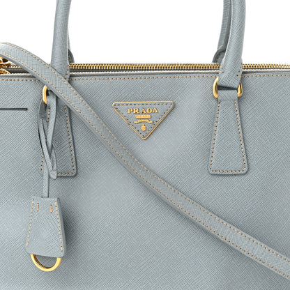 Prada Saffiano Small Galleria Double Zip Tote Lago 9 of 12