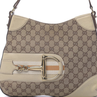 Gucci Monogram Hasler Hobo Beige 12 of 12