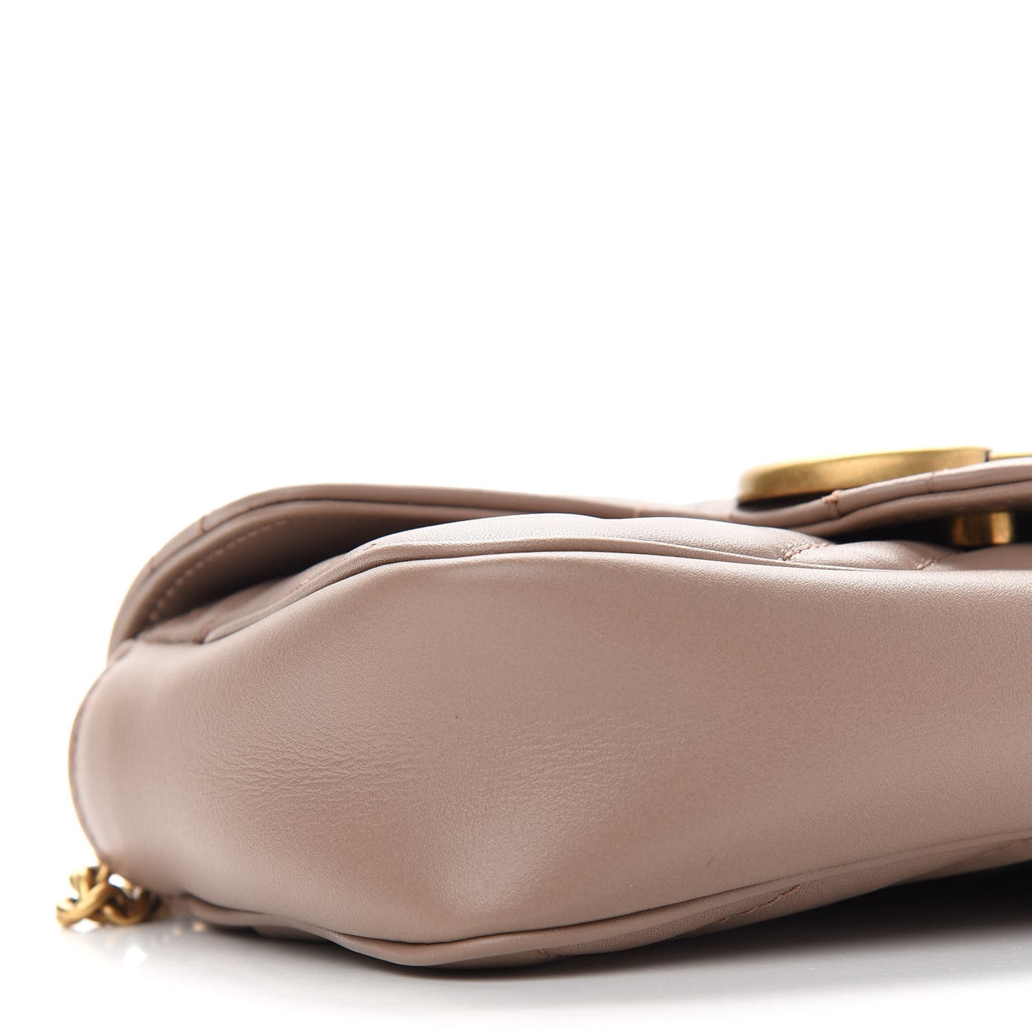 Calfskin Matelasse Super Mini GG Marmont Shoulder Bag Porcelain Rose