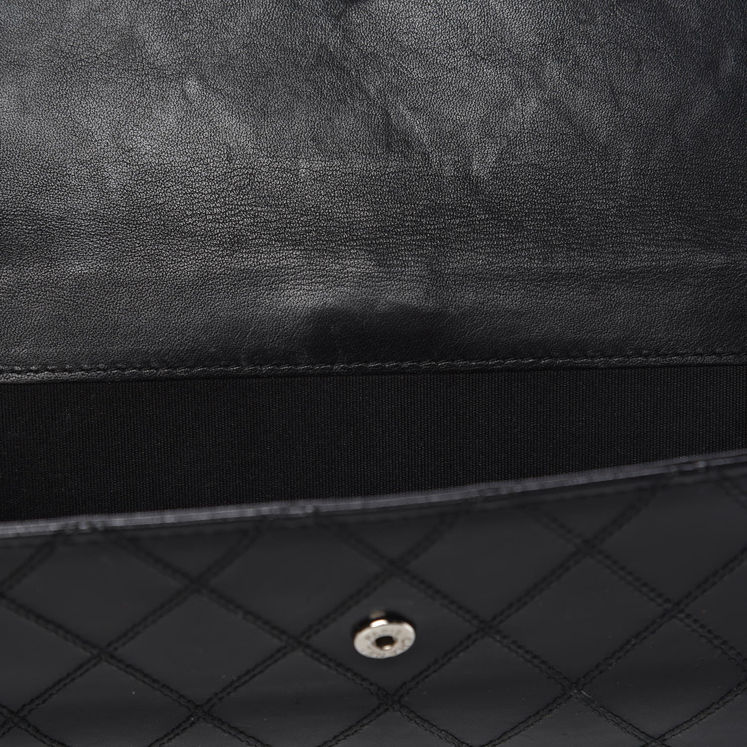 Chanel Lambskin Diamond Stitched Flap Wallet Black 9 of 15