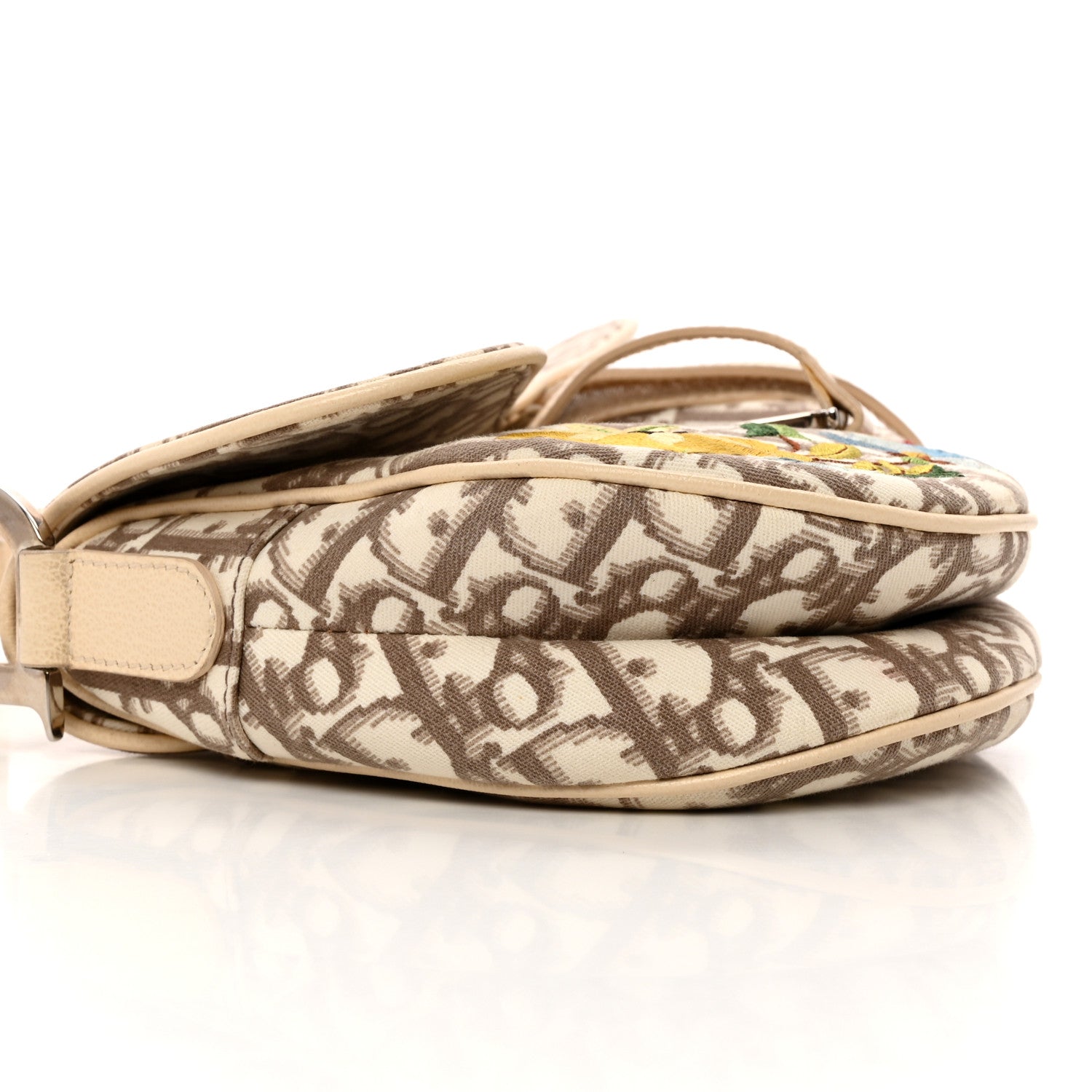 Christian Dior Monogram Vintage Flowers Saddle Bag Beige 6 of 24