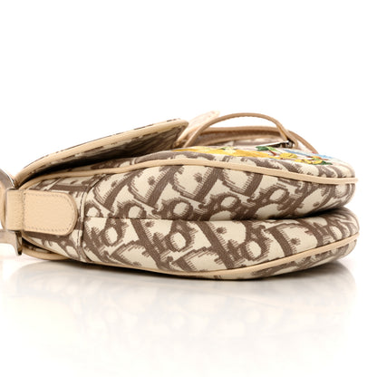Christian Dior Monogram Vintage Flowers Saddle Bag Beige 6 of 24