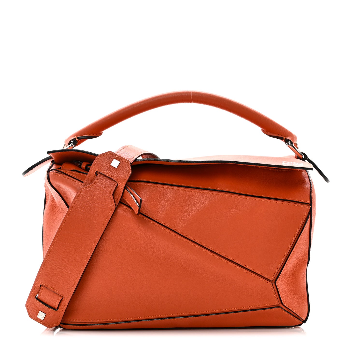 Calfskin Medium Puzzle Bag Orange