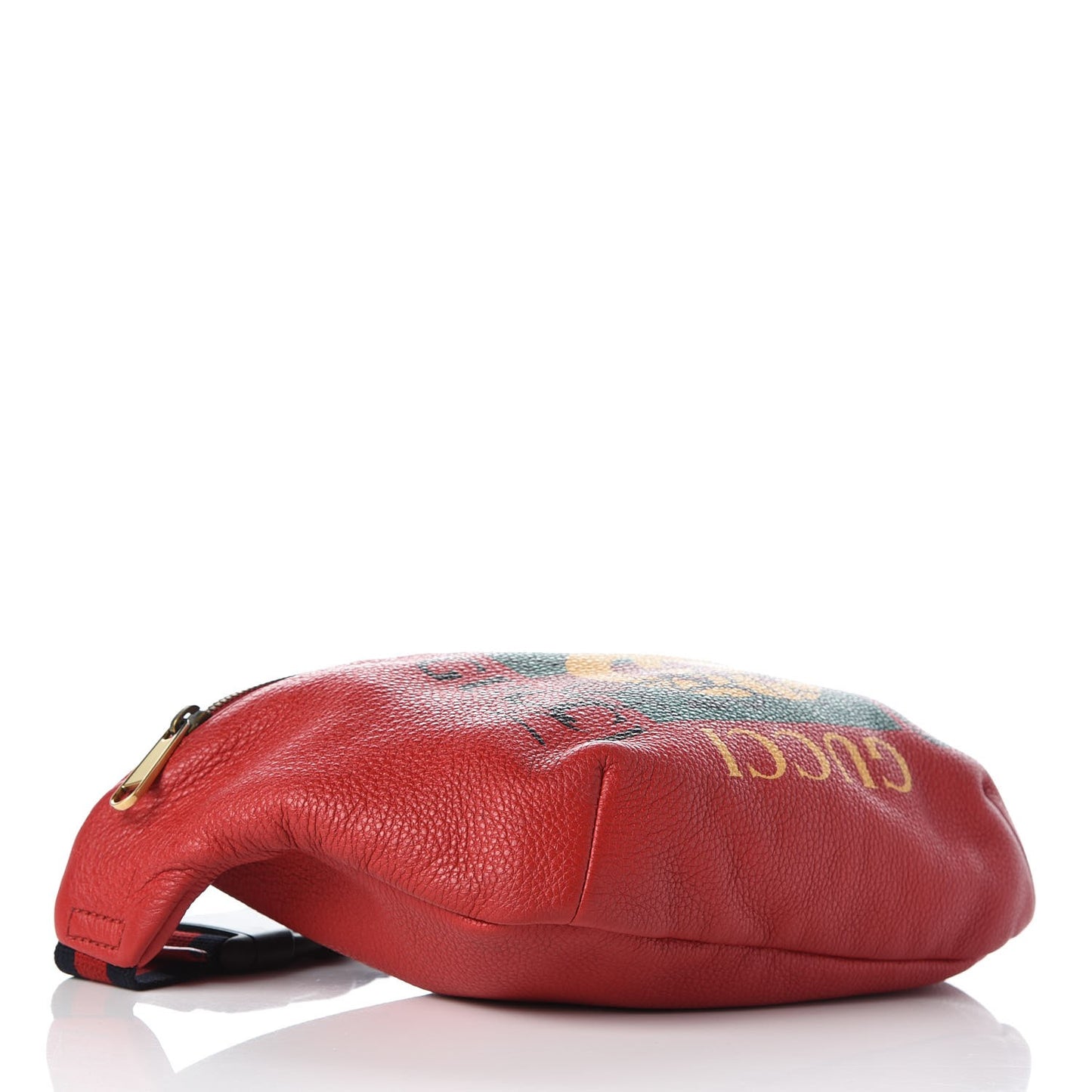Grained Calfskin Coco Capitan Logo Belt Bag Hibiscus Red