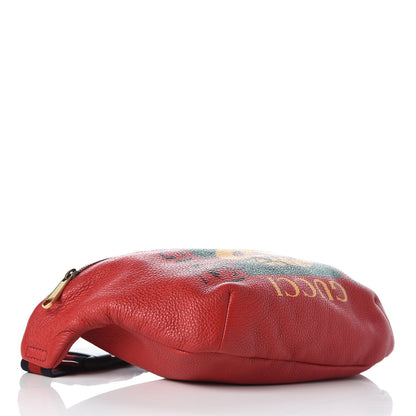 Gucci Grained Calfskin Coco Capitan Logo Belt Bag Hibiscus Red 4 of 9
