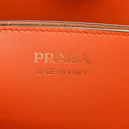 Prada Saffiano Cuir Medium Panier Bucket Bag Caramel Papaya 6 of 11