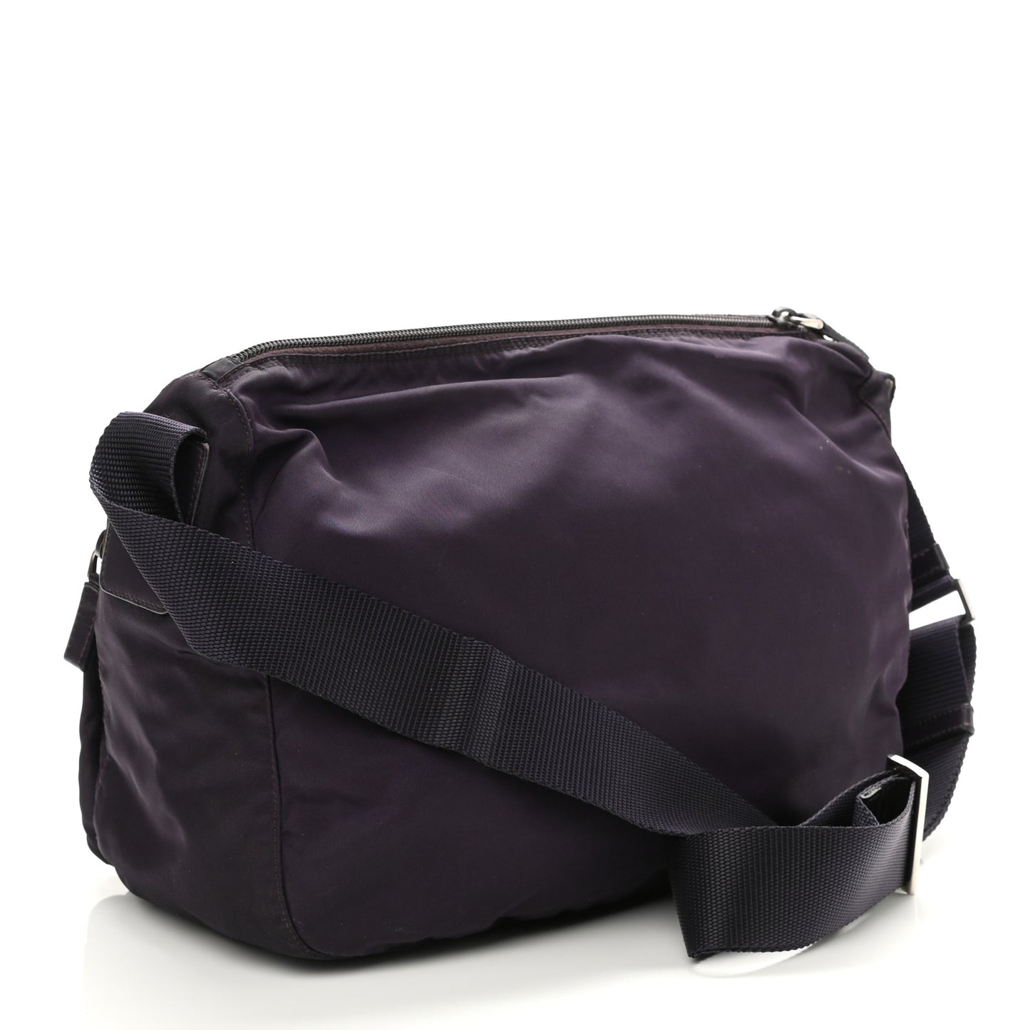 Tessuto Nylon Saffiano Messenger Bag Purple