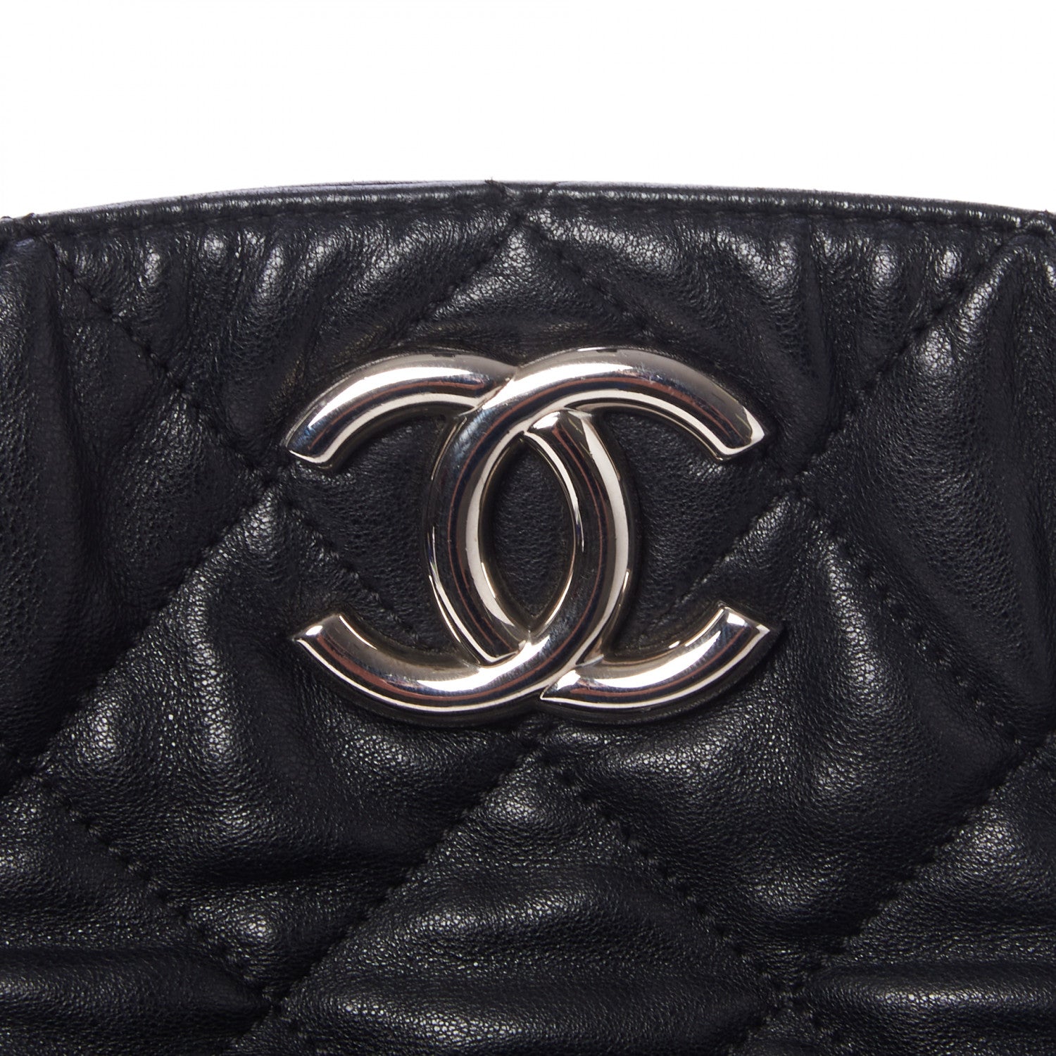 Chanel Washed Lambskin Chain Around Hobo Black 7 of 9