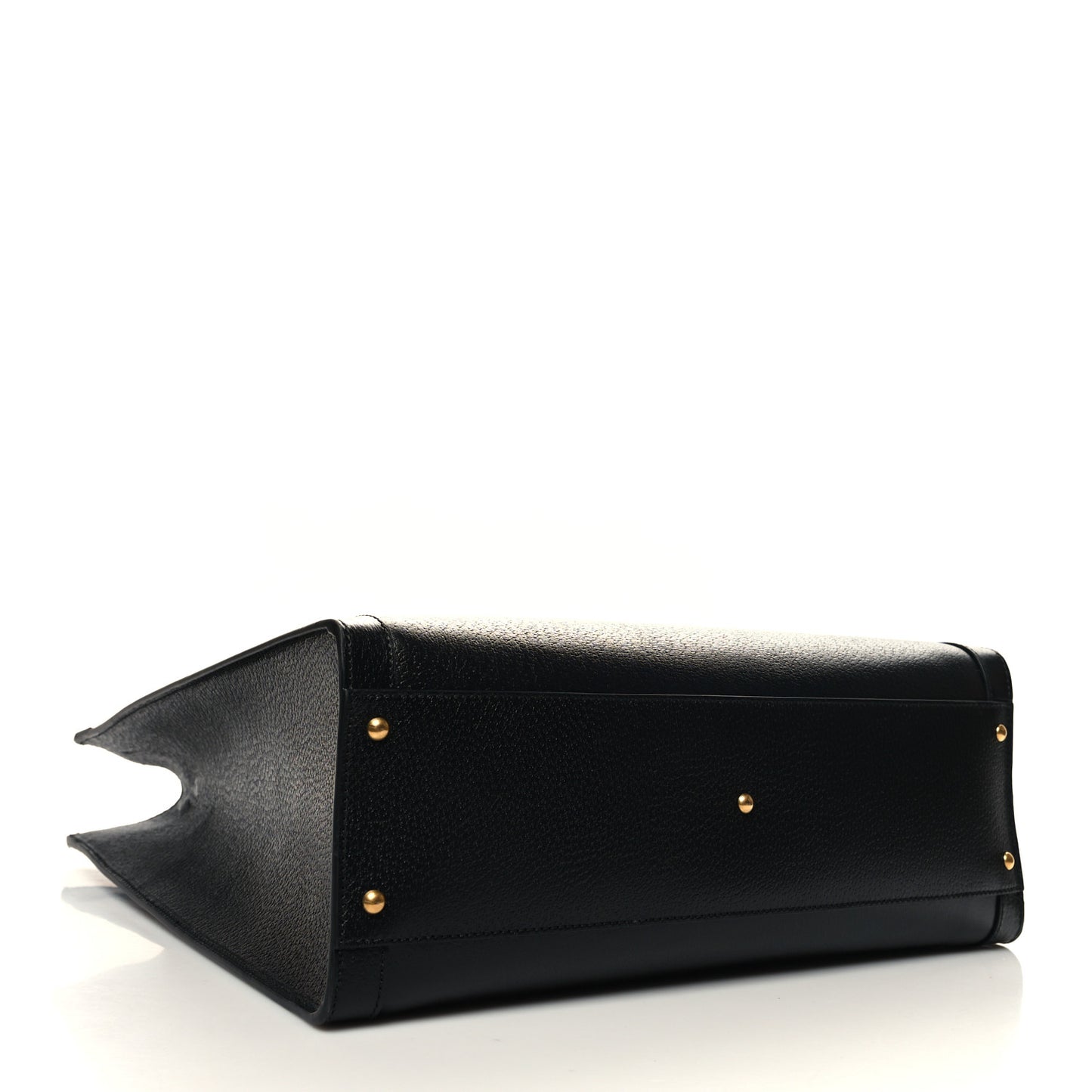 Wonka Grain Calfskin Large Diana Tote Bag Black