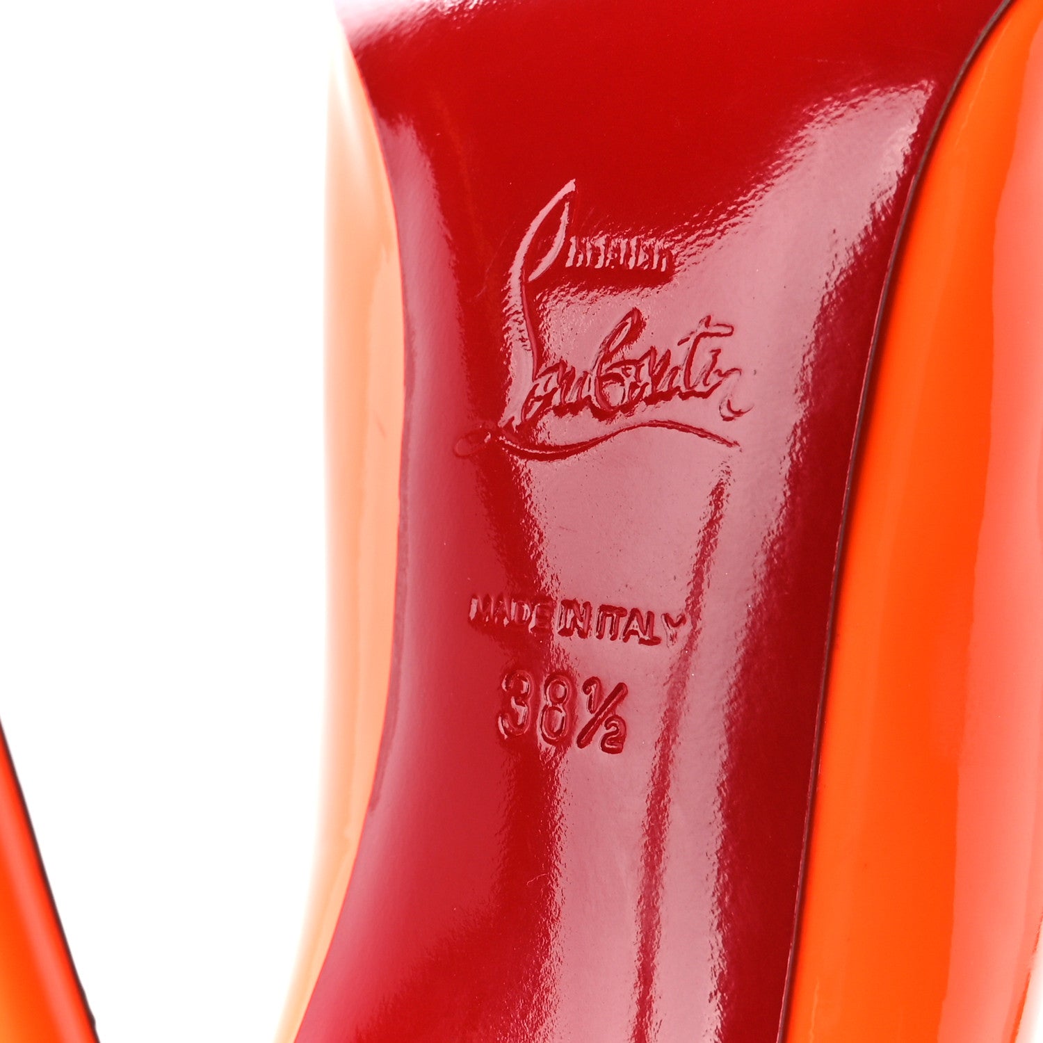 Christian Louboutin Patent Hot Chick 100 Pumps 38.5 Sunset 7 of 8