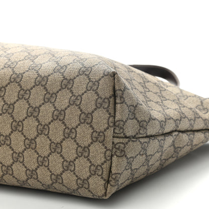 Gucci GG Supreme Monogram Medium Zippered Shopping Tote Dark Brown 10 of 14