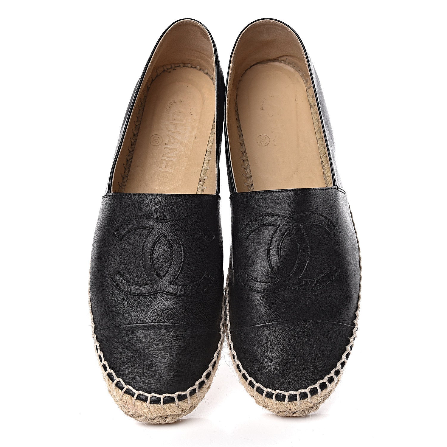 Chanel Lambskin CC Espadrilles 39 Black 14 of 14