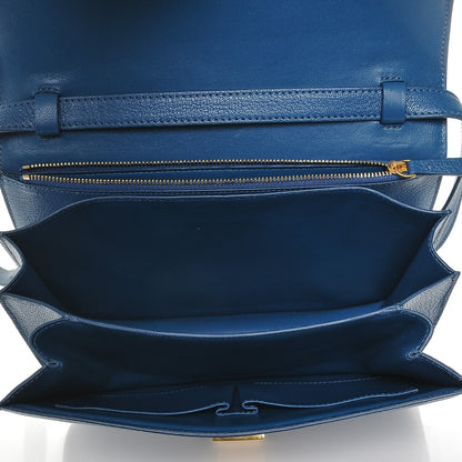 Celine Goatskin Medium Classic Box Flap Bag Deepsea 7 of 7