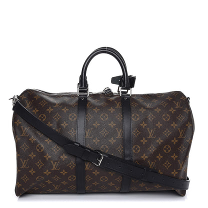 Louis Vuitton Monogram Macassar Keepall Bandouliere 45 1 of 8