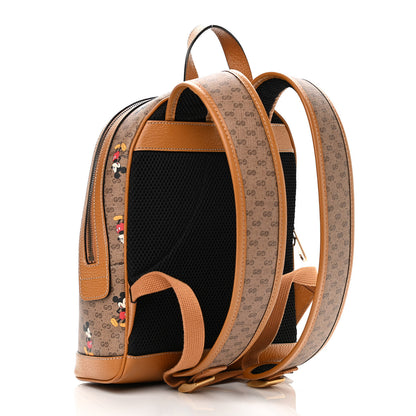 Gucci X DISNEY Mini Vintage GG Supreme Monogram Mickey Mouse Small Dome Backpack Beige Vintage Sun Oil 3 of 11