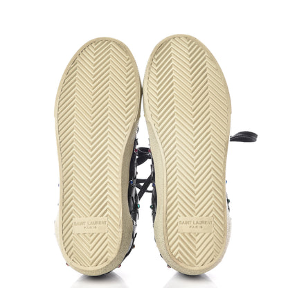 Saint Laurent Nappa Star Court Classic Sneakers 36.5 Black 5 of 9