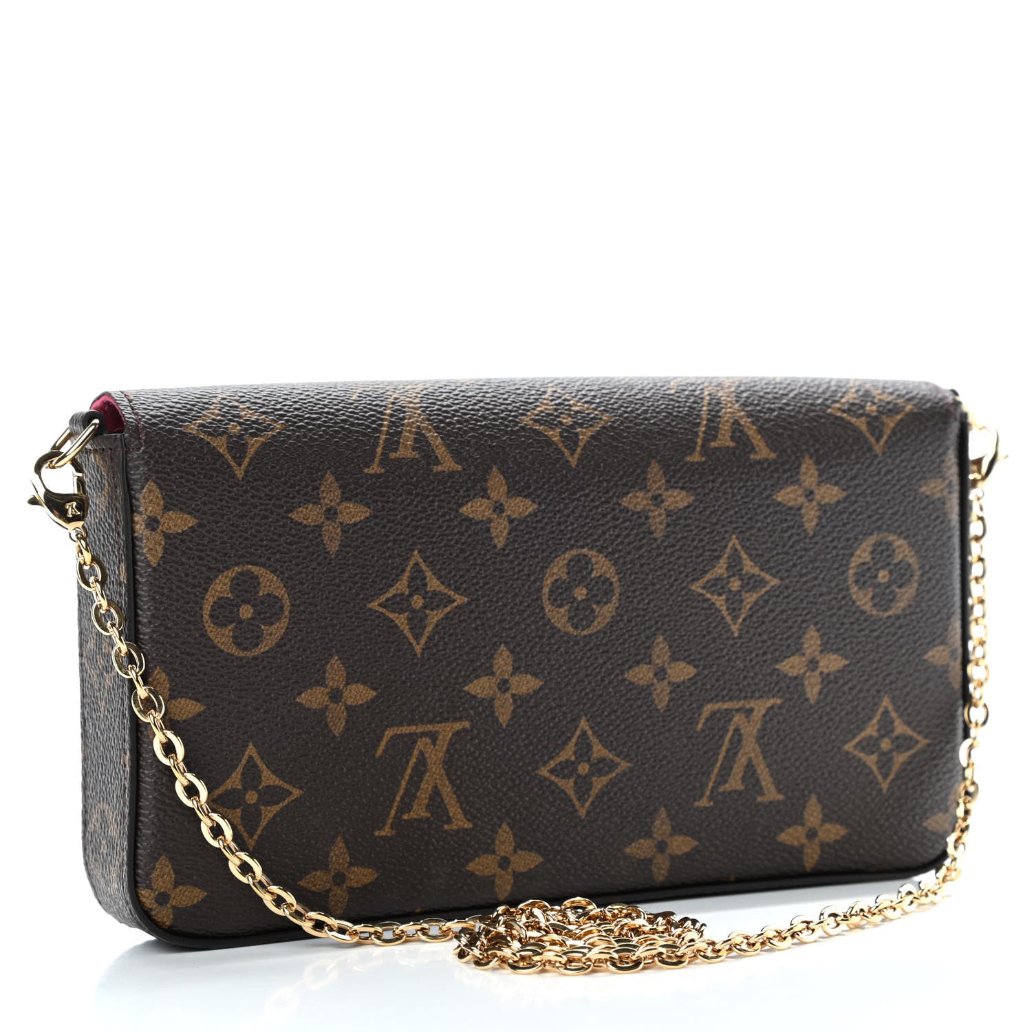 Louis Vuitton Monogram LV Love Lock Pochette Felicie Chain Wallet 3 of 5