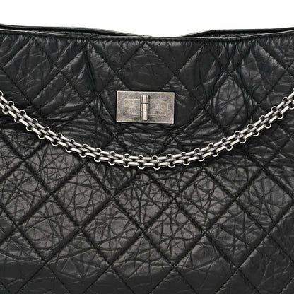 Chanel Aged Calfskin Reissue 2.55 Tote Black 8 of 10