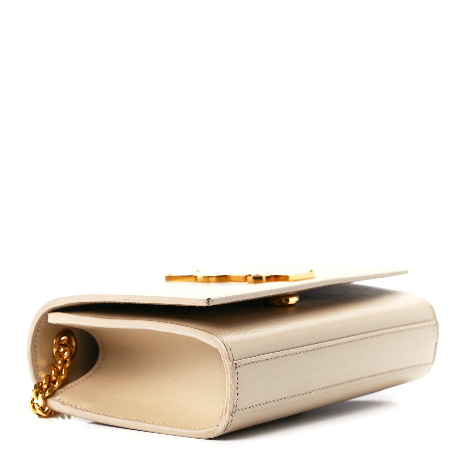 Saint Laurent Grain De Poudre Small Monogram Kate Satchel Nude Powder 4 of 12