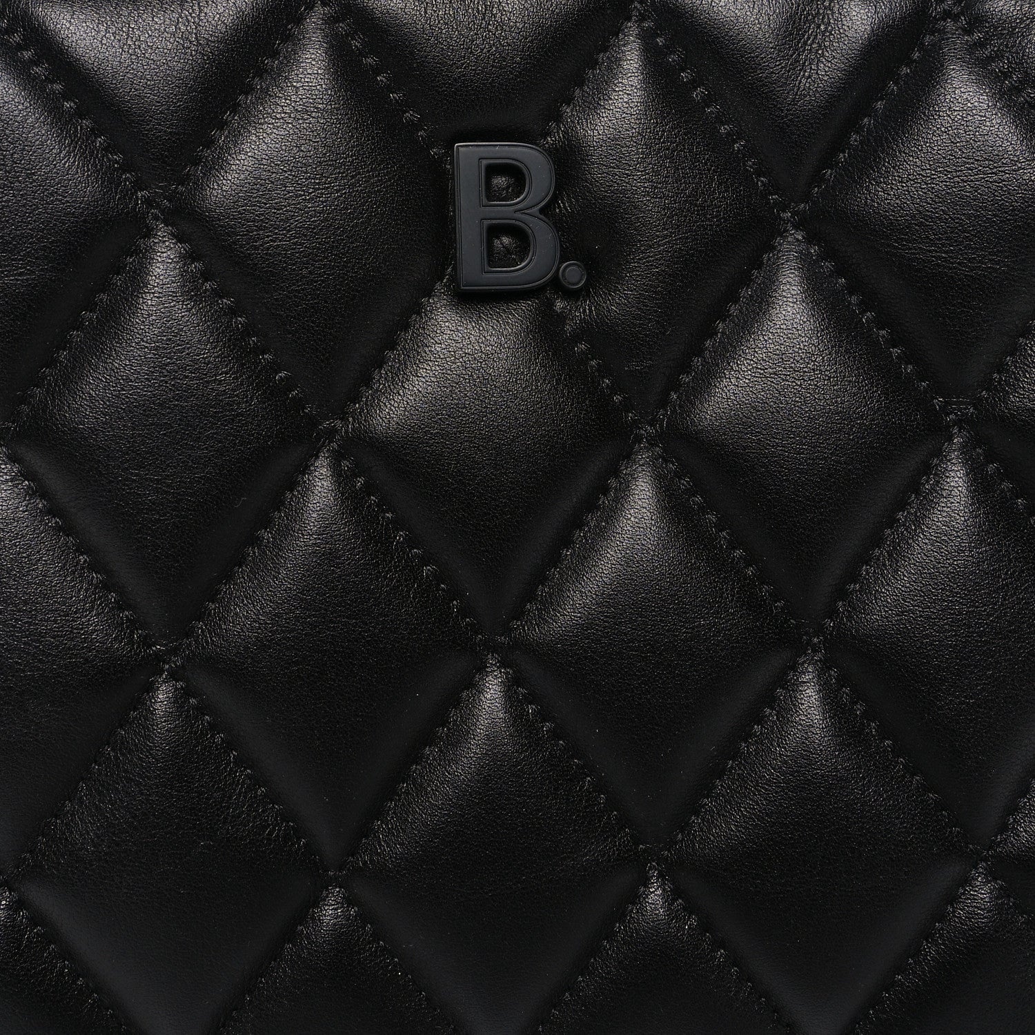 Balenciaga Nappa Calfskin Quilted Touch B Camera Shoulder Bag Black 8 of 11