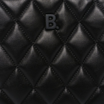 Balenciaga Nappa Calfskin Quilted Touch B Camera Shoulder Bag Black 8 of 11