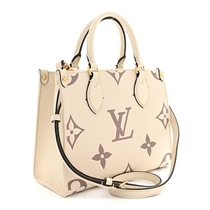 Louis Vuitton Empreinte Monogram Giant Onthego PM Creme Bois De Rose 3 of 10