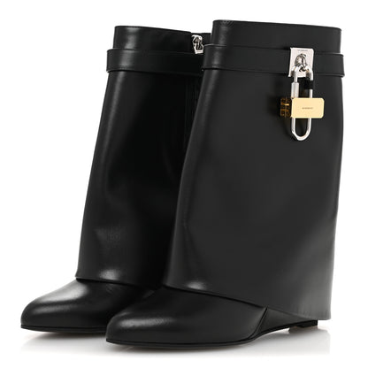 Givenchy Calfskin Shark Lock Ankle Boots 40 Black 4 of 12