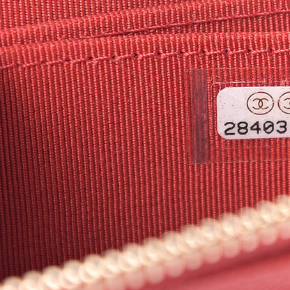 Chanel Caviar Quilted Zip Coin Purse Red 6 of 7